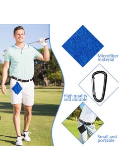 Excefore Golf Ball Towel 5.5 x 5.5 Inch Small Golf Wet and Dry Golf Towel Pocket Golf Towel with Clip Ball Towel Golf Ball Towel for Golf Course Exercise Towel  - Image 4