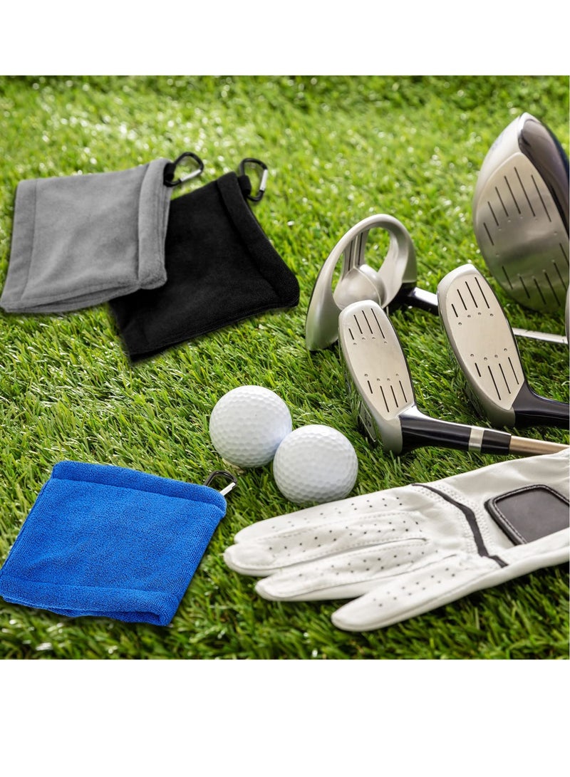Excefore Golf Ball Towel 5.5 x 5.5 Inch Small Golf Wet and Dry Golf Towel Pocket Golf Towel with Clip Ball Towel Golf Ball Towel for Golf Course Exercise Towel - Image 2