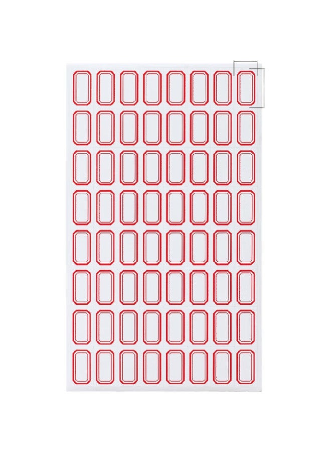 Dsb (Dishibi) 3840 Pieces 24×14Mm Label Paper Stickers, Self-Adhesive Sticky Notes, Easy-Tear Memo Pads, Office Supplies, Markers, 4621 Red - Image 1