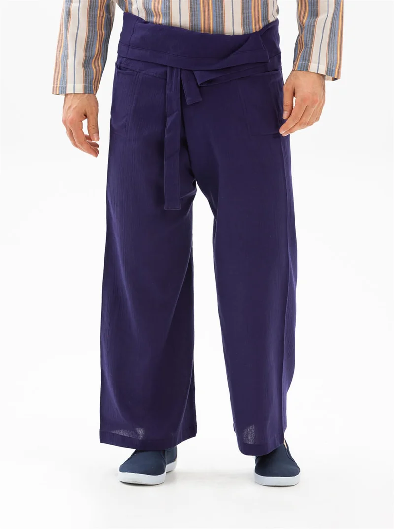 Eliş Şile Bezi Men's Sile Diaper Thai Fishing Trousers Purple Purple