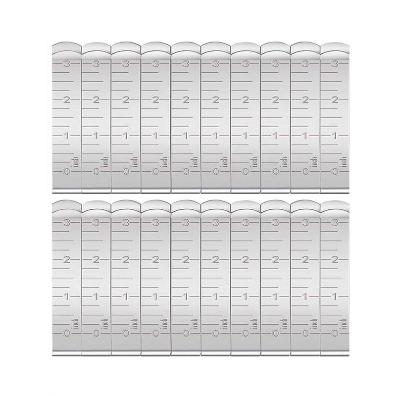 Miamay 20Piece Hemming Clips Stainless Steel Silver Classic Style Sewing Clips Hem Marker Measurement Ruler