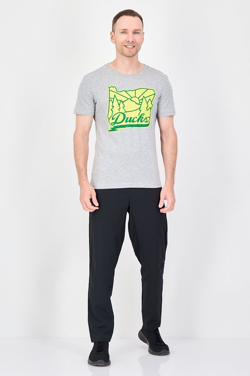 Fanatics Men Sportswear Fit Oregon Ducks Short Sleeve Basketball T-Shirt, Grey - Image 4