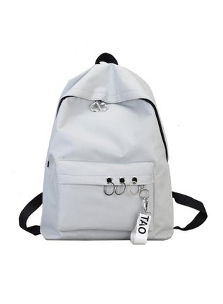 Fashion Boy Girl Canvas Backpack Simple Style Schoolbag Travel Backpack (Grey) - pzsku/Z1E461B51A72D89AC2481Z/45/1746210989/d0fe7c60-96b3-46d8-b7a0-e26ad423fcaa