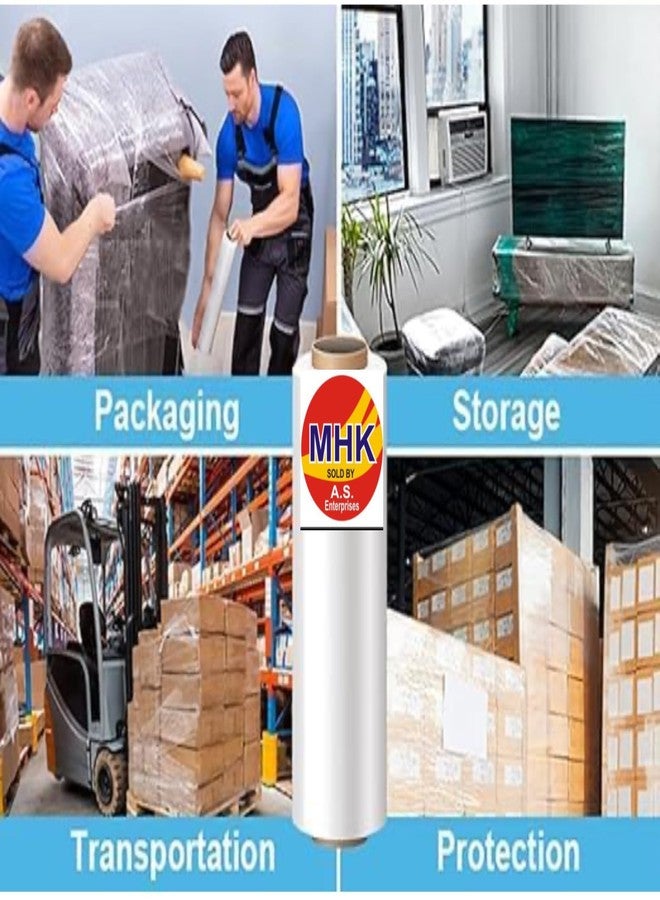 A.S Enterprises مادة تغليف قابلة للتحلل الحيوي من MHK، طول الوحدة 200 متر (30 سم) × 12 بوصة، (عبوة واحدة)، لون أبيض - Image 5