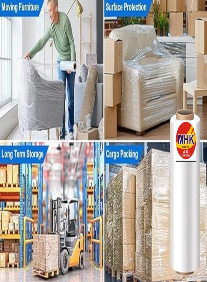 A.S Enterprises مادة تغليف قابلة للتحلل الحيوي من MHK، طول الوحدة 200 متر (30 سم) × 12 بوصة، (عبوة واحدة)، لون أبيض - Image 4