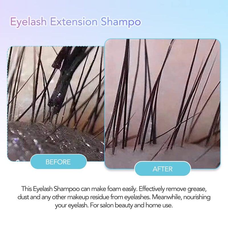 AuReve "AuReve Eyelash Extension Cleanser Lash Shampoo Foam, Eyelid Cleanser for Makeup Remover Eyelash Care, Paraben & Sulfate Free for Salon and Home Use (Rose 600ml)" - Image 5