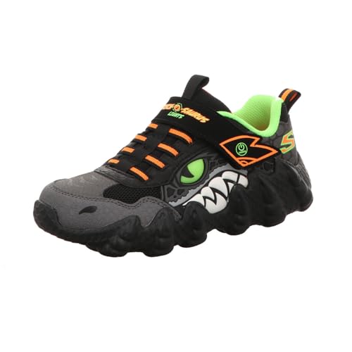 Skechers Kids Skech-O-Saurus Lights Sneaker, Black/Lime, 4.5 Big Kid - Image 1