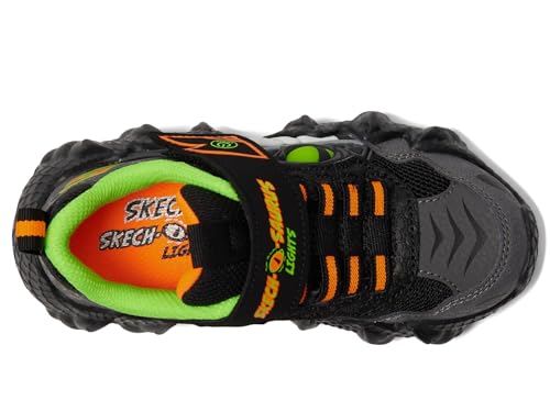 Skechers Kids Skech-O-Saurus Lights Sneaker, Black/Lime, 4.5 Big Kid - Image 3