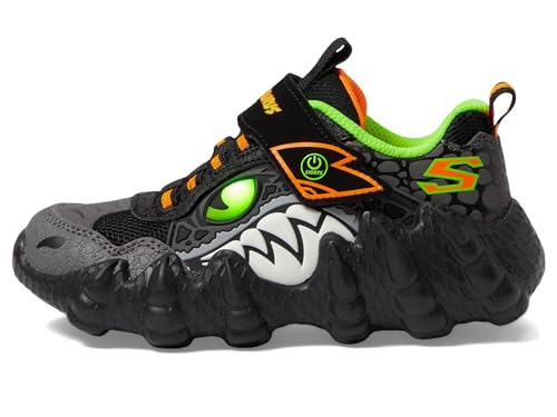 Skechers Kids Skech-O-Saurus Lights Sneaker, Black/Lime, 4.5 Big Kid - Image 5