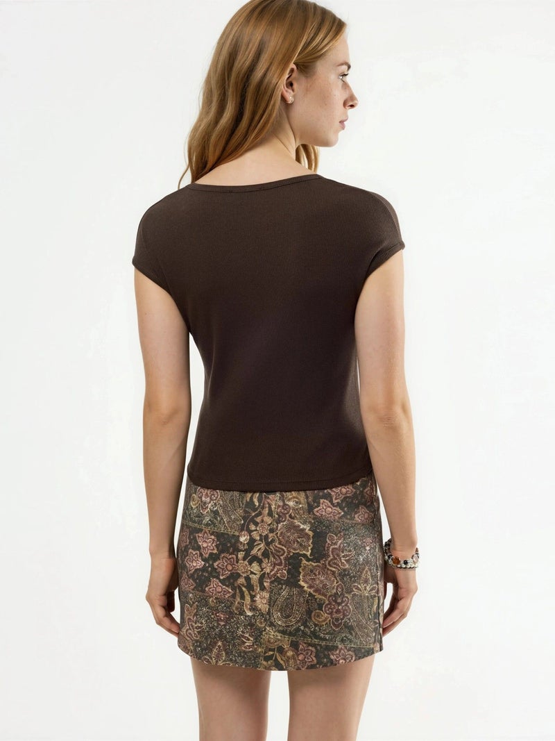 BUSEM V-Neck Ribbed Blouse - Image 3