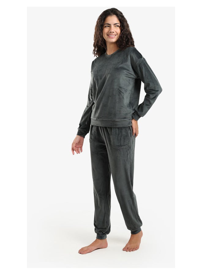 Carina Cozy Velvet Pajama Set - Image 2