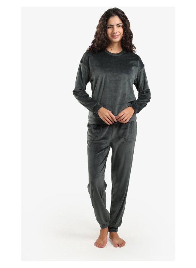 Carina Cozy Velvet Pajama Set - Image 1