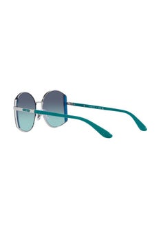 Vogue Eyewear Women'S Vo4267S Round Sunglasses Silverazure Gradient Dark Blue 53 Mm  - Image 5