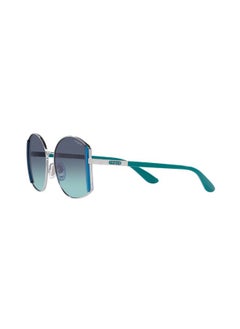 Vogue Eyewear Women'S Vo4267S Round Sunglasses Silverazure Gradient Dark Blue 53 Mm  - Image 3