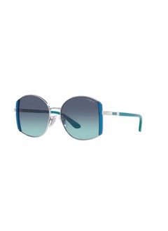 Vogue Eyewear Women'S Vo4267S Round Sunglasses Silverazure Gradient Dark Blue 53 Mm  - Image 2