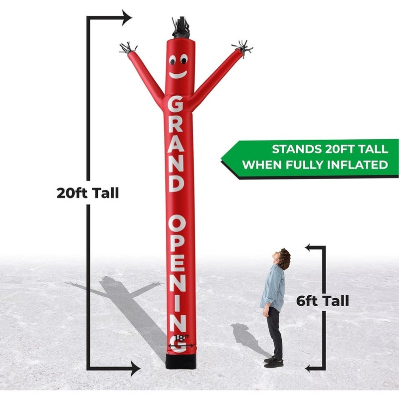 LookOurWay Air Dancers Inflatable Tube Man Attachment 20 Feet Tall Wacky Waving Inflatable Dancing Tube Guy for Business Promotion Blower Not Included Grand Opening - Image 3