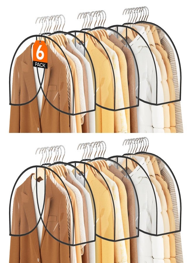 ميسلو أغطية كتف واسعة من ميسلو، 8 بوصات، عبوة من 6 قطع، أغطية ملابس عريضة لتخزين الملابس، غطاء ملابس بلاستيكي شفاف للتعليق، واقيات ملابس مقاومة للغبار، واقيات ملابس للتعليق، مناسبة للبدلات والقمصان والمعاطف. - Image 1