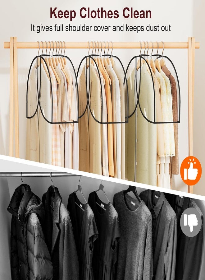 ميسلو أغطية كتف واسعة من ميسلو، 8 بوصات، عبوة من 6 قطع، أغطية ملابس عريضة لتخزين الملابس، غطاء ملابس بلاستيكي شفاف للتعليق، واقيات ملابس مقاومة للغبار، واقيات ملابس للتعليق، مناسبة للبدلات والقمصان والمعاطف. - Image 4