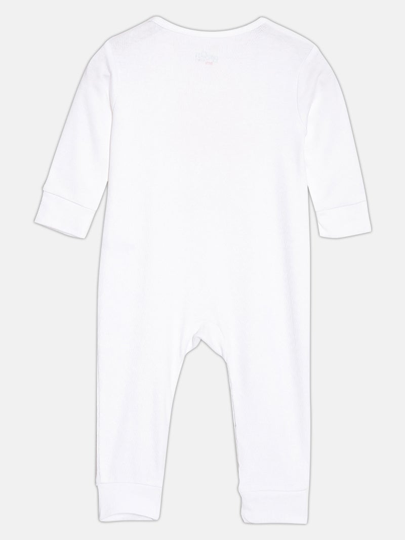 Broon Infant Girls Pink and White Printed Organic Cotton Sleepsuit Pack of 2 - Image 4