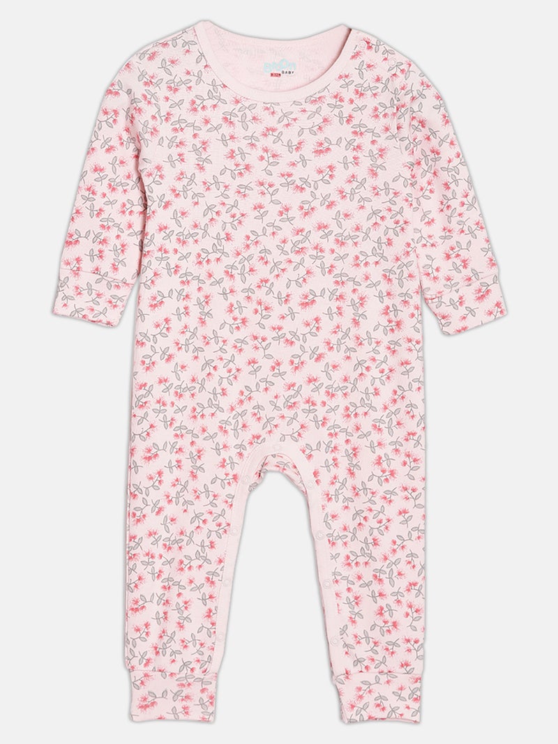Broon Infant Girls Pink and White Printed Organic Cotton Sleepsuit Pack of 2 - Image 3