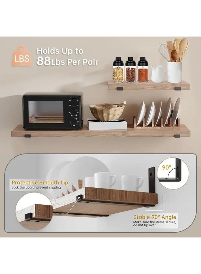 4 Pack 10 Inches DIY Floating Shelf Heavy Duty Bracket For Home Kitchen Living Room - Image 5