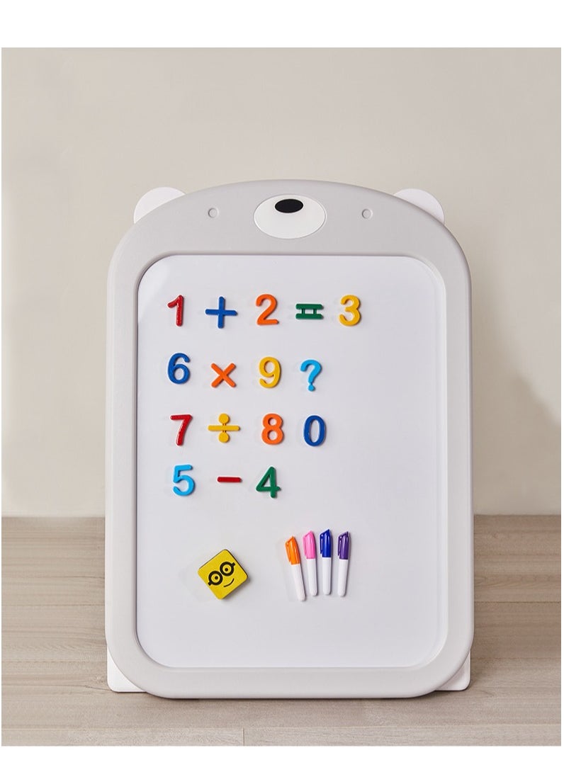 Kids Art Easel with Stool,Double-Sided Magnetic Dry Erase Board and Kids Book Rack,Adjustable Standing Art Easel with Storage,Adjustable Table & Chair Set for 1-5 Years Old Toddler - pzsku/Z1E46A7E1B8585433DD67Z/45/_/1702518874/9703dc7b-2a43-400a-b507-41be6e310ad9