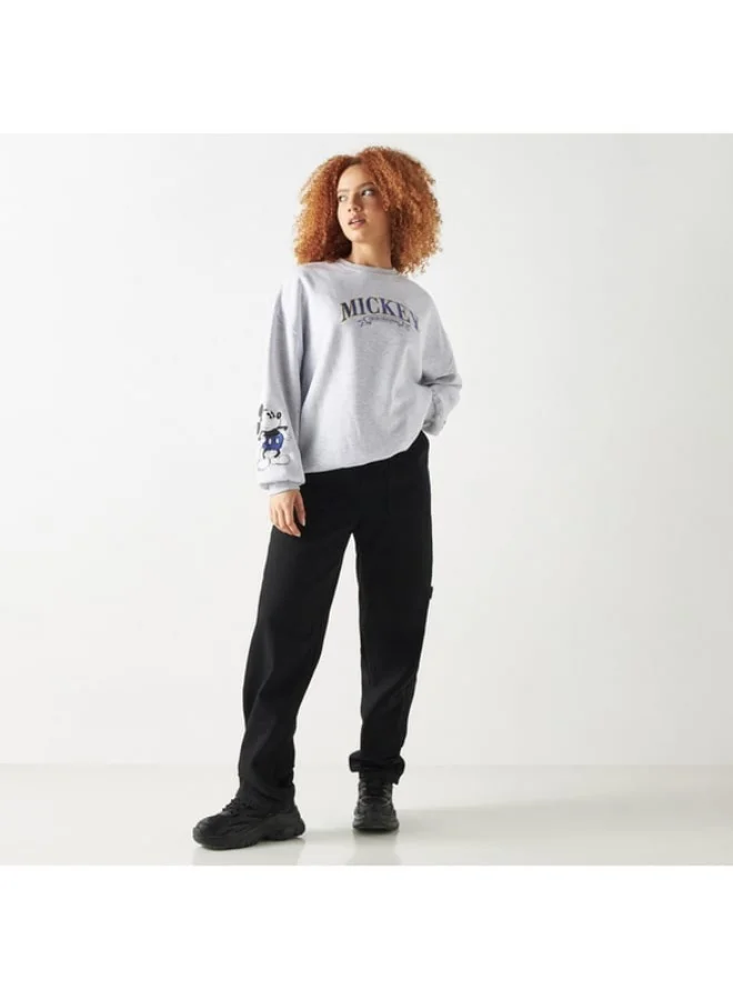 SP Characters Mickey Mouse Detail Sweatshirt with Crew Neck