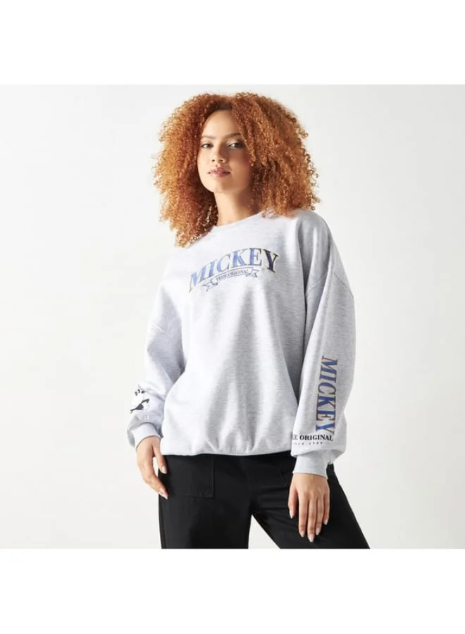 SP Characters Mickey Mouse Detail Sweatshirt with Crew Neck