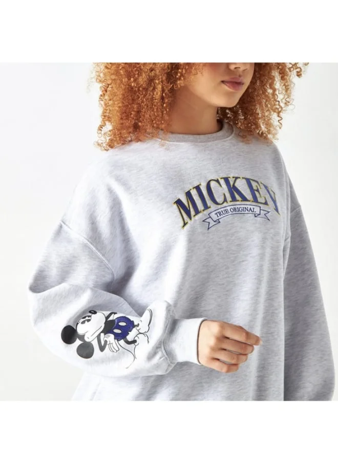 SP Characters Mickey Mouse Detail Sweatshirt with Crew Neck