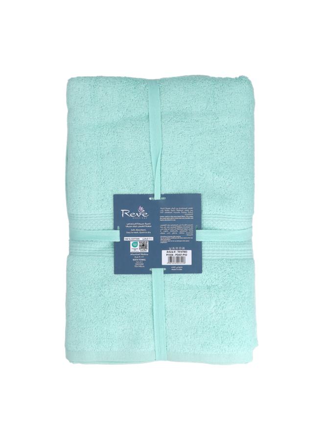 REVE 2-Piece Reyna Bath Towel Set Sea Green 70 X 140Cm Pi1036-Pd457-Pv2 - Image 1