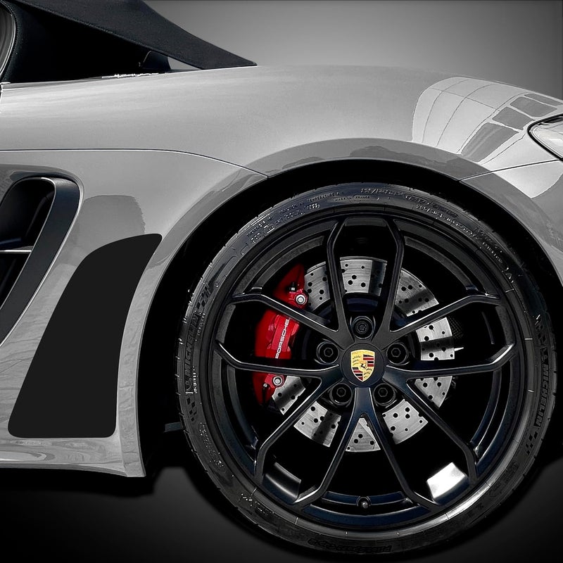 شريط فينيلي أسود مات من Stone Guard متوافق مع سيارات Porsche Boxster وCayman طراز 718 (2017–2025) وفيلم الحماية PPF من 3M | شرائط تزيين للجانبين الأيسر والأيمن للسيارة - Image 2
