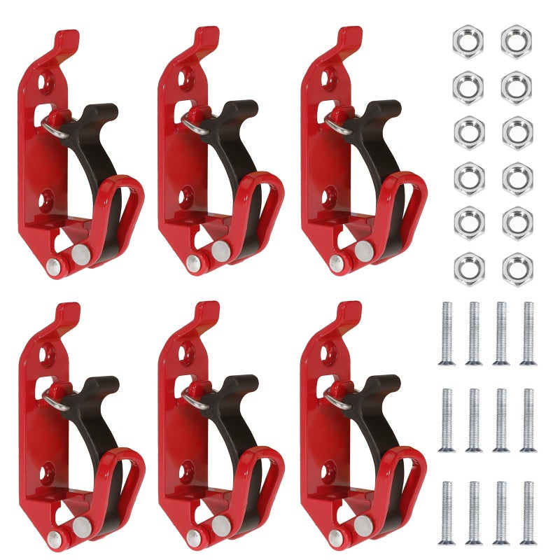 YSaekYeo 6 Pcs Shovel Mount for Roof Rack Metal Rubber Clamps Wall Mounting Brackets Quick Release Axe Holder Mount Kit Car Accessories for Roof Rack Truck Boats Military Equipment and Tools - Image 2