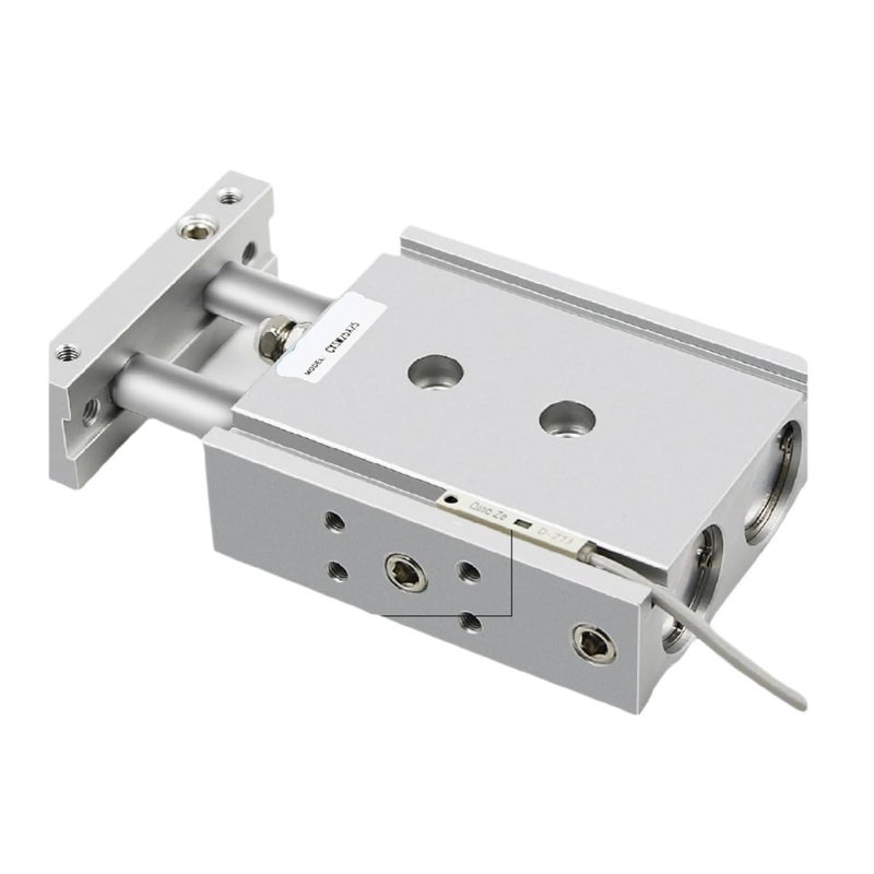Slim Dual‑Rod Guide Air Cylinder CXSM10 Series 10‑50mm Aluminum Compact Actuator for Automation Pick‑Place Clamp Systems(35MM,CXSM32) - Image 5