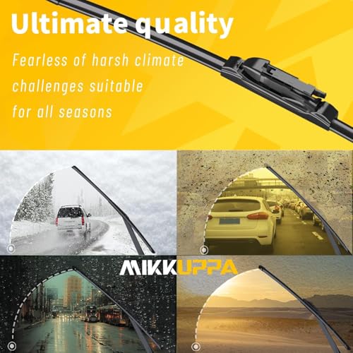 MIKKUPPA 26"+22" Front Wiper Blades, Replacement for 2011-2023 Ford Explorer All Season Windshield Wiper Blades Pinch Tab, Pack of 2 - Image 5