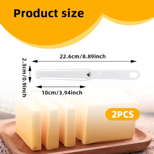 Supvox® Wire Cheese Slicer Cutter Handheld Kitchen 304 Stainelss Steel Dual Wire Cutter Slicer for Hard Soft Cheese - Image 2