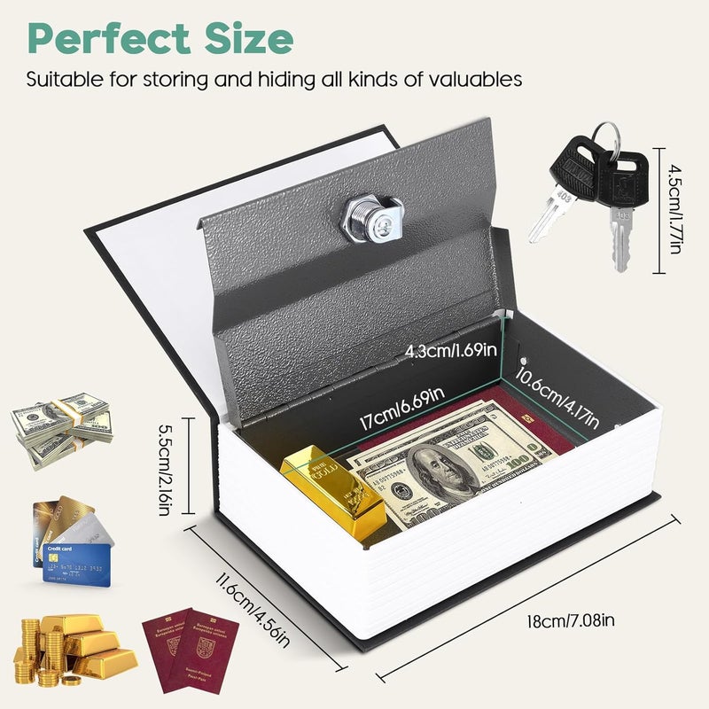 ALLOMN Book Safe with Combination Lock Allomn DictionaryShaped Money Box Hidden Secre - Image 3