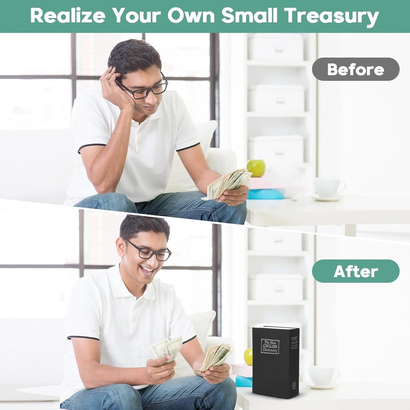 ALLOMN Book Safe with Combination Lock Allomn DictionaryShaped Money Box Hidden Secre - Image 2