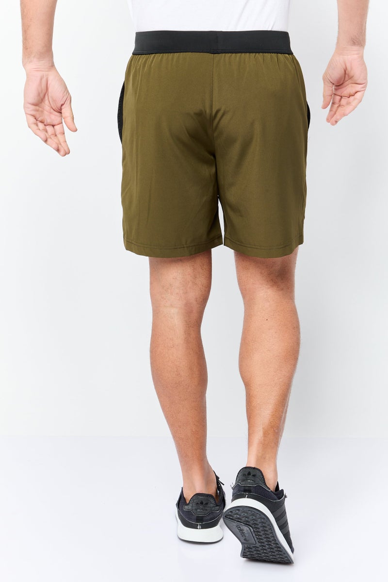 Mister Men Sportswear Fit 7 Inseam Training Shorts, Dark Olive - Image 4