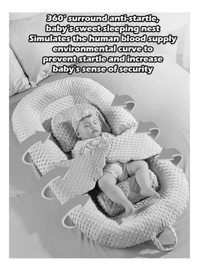KLNAMAEAAN Snugly Fit Baby Crib Sleeping Bed Nest with Anti-Vomiting Pillow, Portable Infant Lounger and Soothing Sleep Mat - Image 2