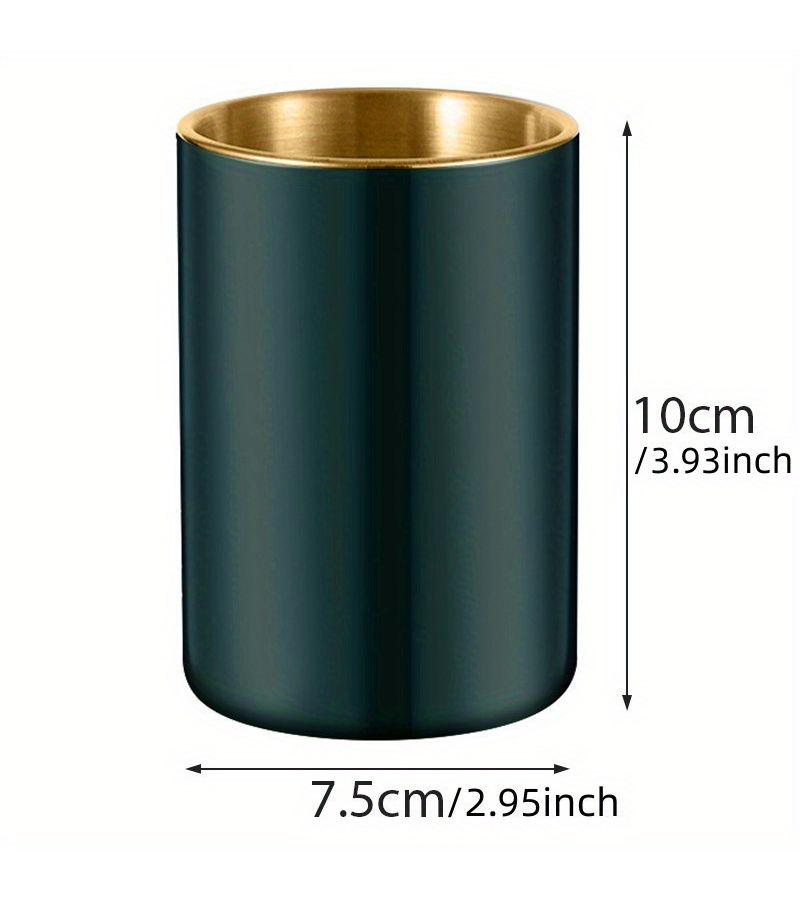 1pc Silvery Round Windproof Stainless Steel Smokeless Cigar Ashtray For Indoor Terrace - Image 4