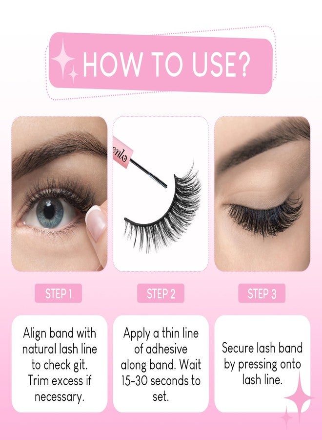 Azenlo False Eyelashes 20 Pairs Wispy Lashes Faux Mink Lashes 14mm 3D Fluffy Cat Eye Lashes （style 20-060) - Image 5