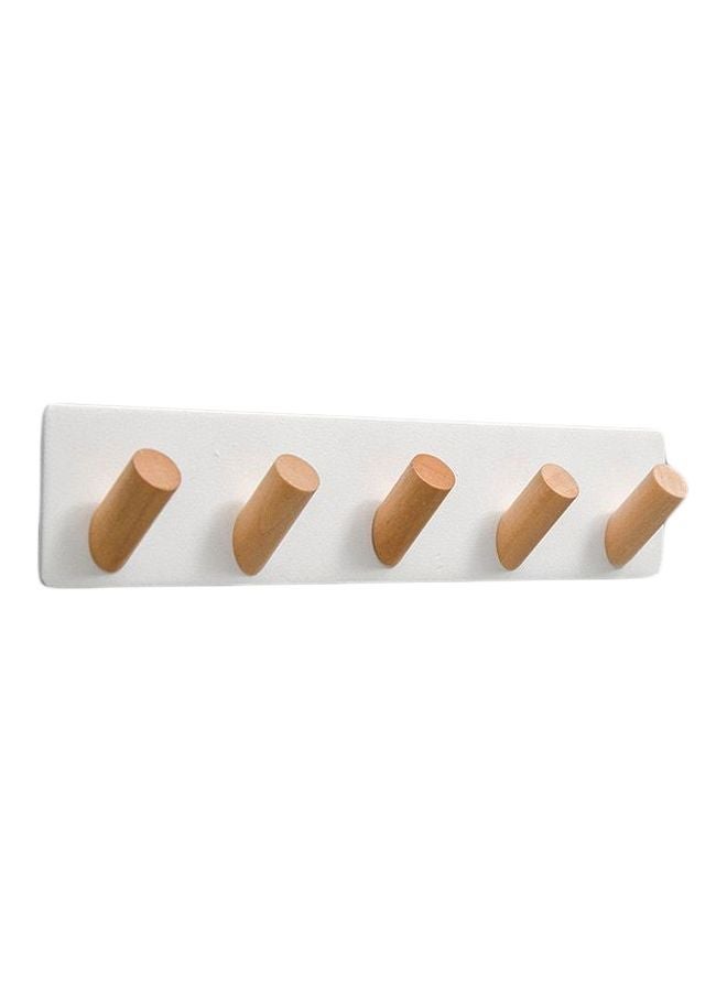 NIBEMINENT Qiangtie Wall Mounted Cloths Hook White/Beige 25x3x5centimeter 