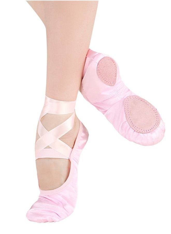 Generic - Ribbon Ballet Soft Sole Lace Up Training Dancing Shoes - Image 1
