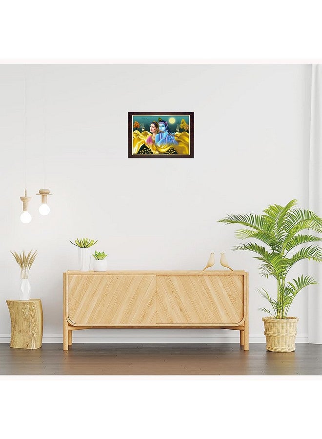 Dharvika Innovations Dharvika Innovations Radha Krishna Photo Frame Big Size Home Decoration with Sparkle Coated Lamination (14x20 Inch) - 20514 - Image 3