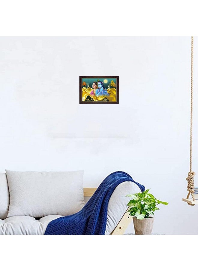 Dharvika Innovations Dharvika Innovations Radha Krishna Photo Frame Big Size Home Decoration with Sparkle Coated Lamination (14x20 Inch) - 20514 - Image 5