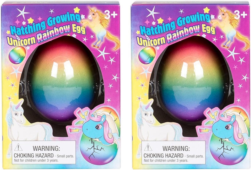YMCtoys YMCtoy Surprise Growing Hatching Unicorn Rainbow Eggs Set of 2 - Image 2
