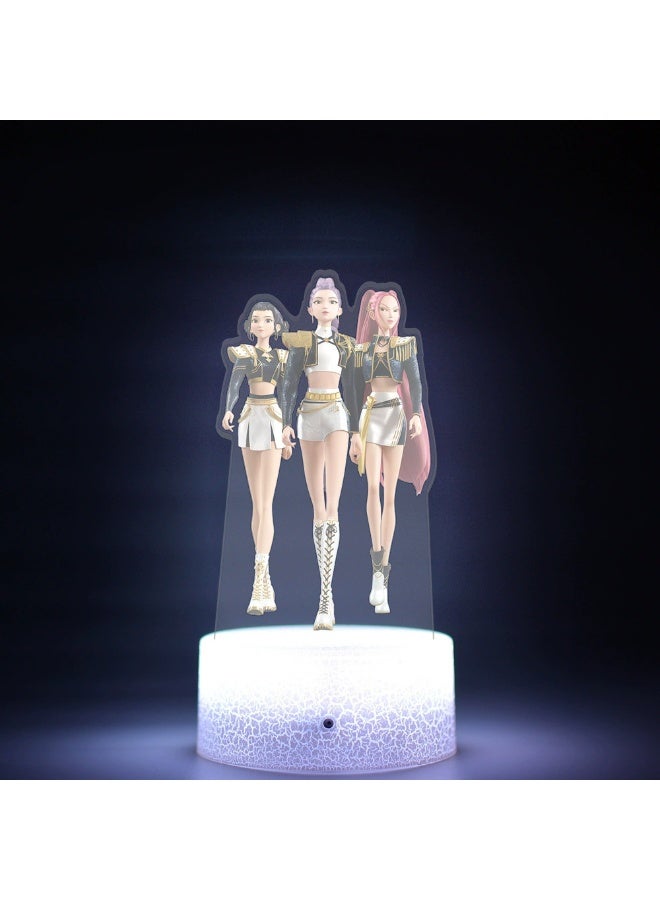 K-Pop Demon Hunters movie peripheral printed remote control 16-color night light is the best gift for family and friends