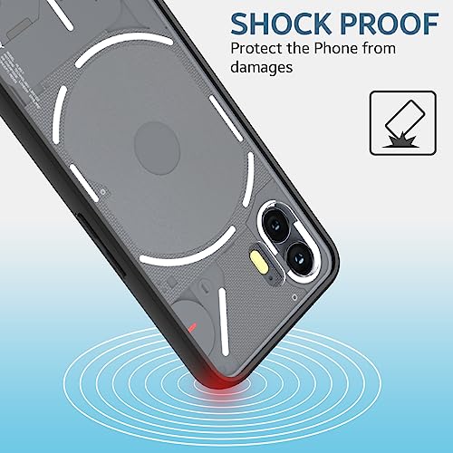 Foso Polycarbonate Crystal Clear Back Cover Case Compatible With Nothing Phone 2 (Black) - Image 5
