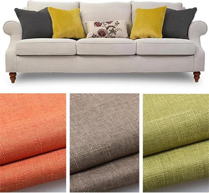 Thickened Solid Cotton Linen Fabric for Sofa Cushions Curtains Household Table Sewing - Image 2