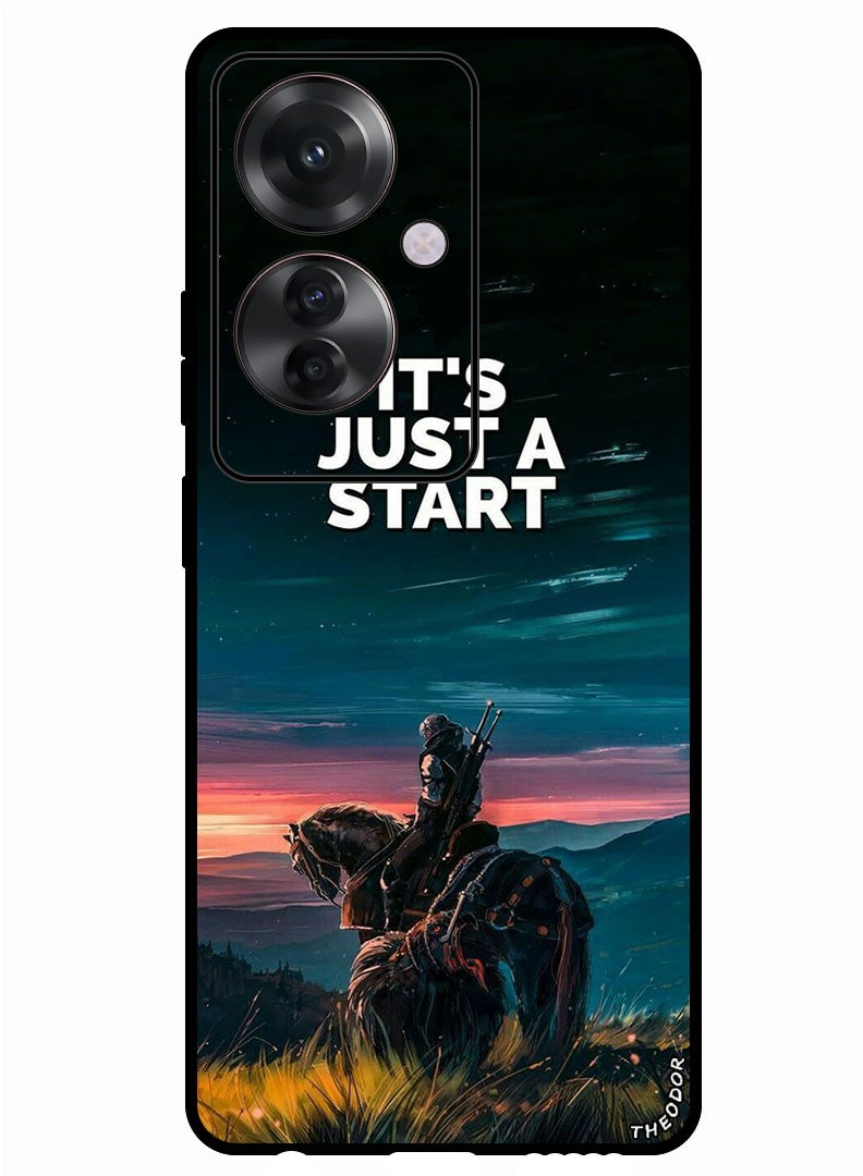 Theodor Protective Case Anti Scratch Shock Proof Bumper Cover For Oppo Reno 11F its just a start - Image 1